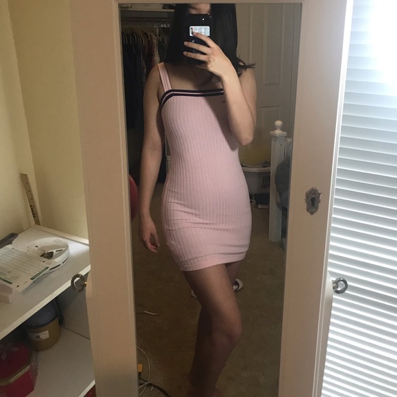 Silence + Noise Pink ribbed dress - Picture 3 of 4